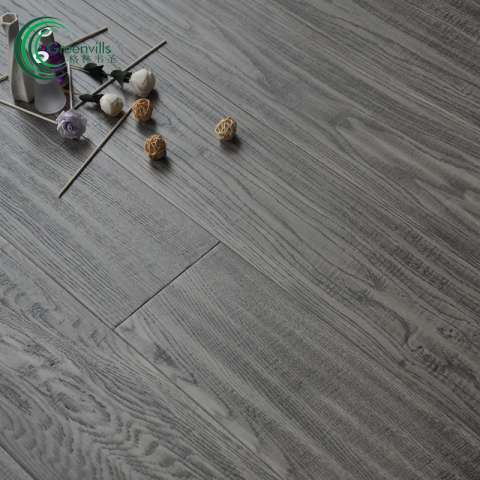 Brushed smoked glaze uv lac white oak flooring engineered oak wood flooring