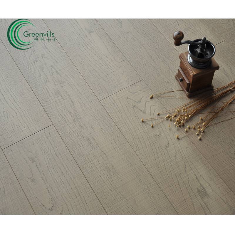 Engineered Timber Brushed White Oak Floorboards Hardwood Parquet Saw Mark Plank Flooring Prices